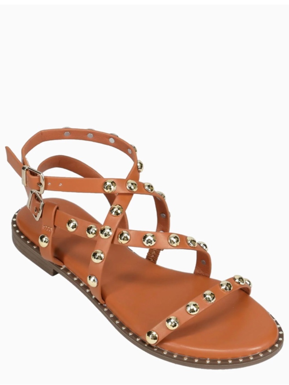 Bakers Tan Studded Multi-Strap  Gladiator Sandals